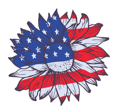 USA Sunflower Button