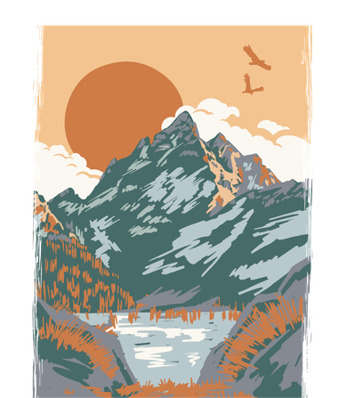 Vintage Landscape Button