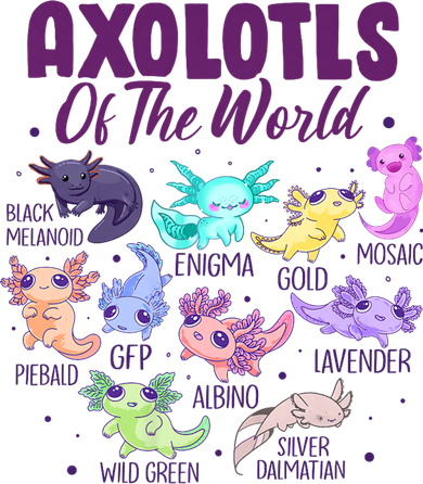 Axolotl Cute Axolotls Of The World Kawaii Doggie Tank