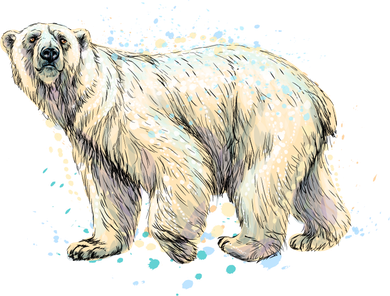 Abstract Polar Bear From A Splash T-Shirt