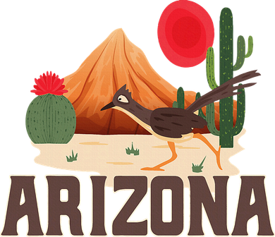 Arizona Roadrunner Retro Boho Desert Cactus Women's V-Neck T-Shirt