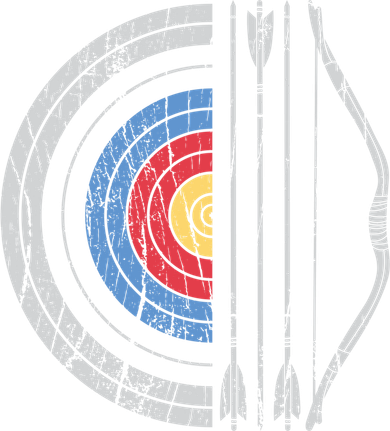 Archery Target Bow And Arrow Archer Retro Vintage Gift T-Shirt