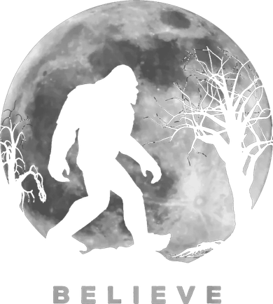 Bigfoot Night Full Moon I Believe Sasquatch Baby Bodysuit