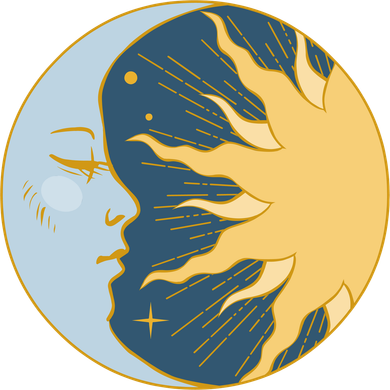 Boho Sun And Moon Women's V-Neck T-Shirt