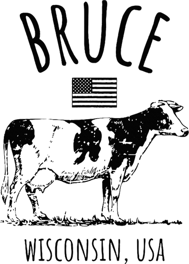 Bruce Wisconsin Usa Retro Cow Vintage Doggie Tank