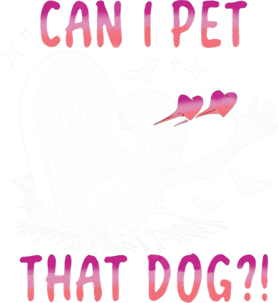 Can I Pet That Dog Skeleton Halloween Doggie Tank
