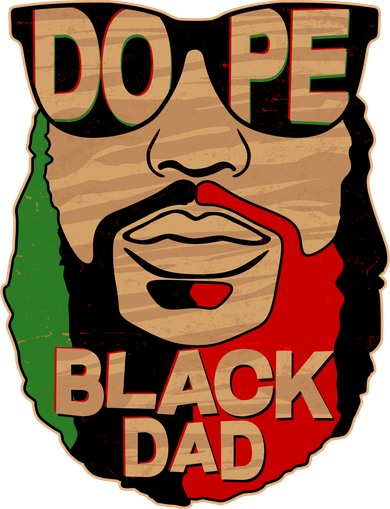 DOPE Black Dad Father's Day Women's V-Neck T-Shirt