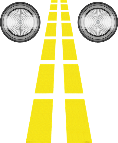 Deer Headlights With Road Markings Couples Costume Halloween Doggie Tank