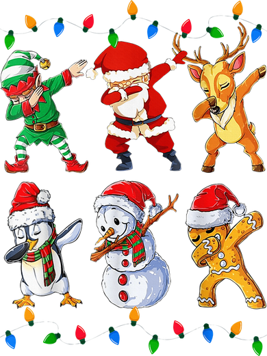 Dabbing Santa Elf Friends Christmas Funny Xmas Dab Baby Bodysuit