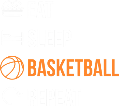 Eat Sleep Basketball Repeat | Basketball Baby Bodysuit