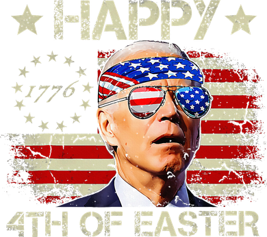 Funny Joe Biden 4th Of July Happy 4th Of Easter Us Flag Baby Bodysuit