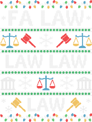 Fa Law Law Vintage Lawyer Ugly Christmas Sweater Women's V-Neck T-Shirt