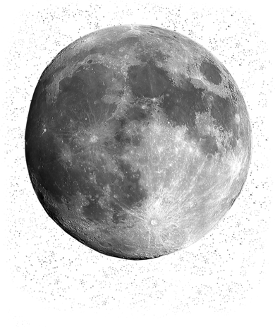 Full Moon Luna Astronomy Space Galaxy Stars Baby Bodysuit