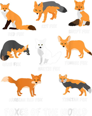 Foxes Of The World Fox Lover Gift Doggie Tank