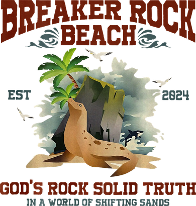 GodS Rock Solid Retro Breaker Rock Beach Vbs 2024 T-Shirt