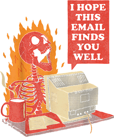 I Hope This Email Finds You Well Funny Skeleton Baby Bodysuit