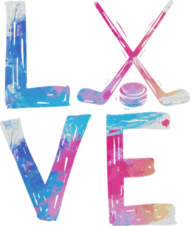Love Ice Hockey Girls Hockey Gifts Women's V-Neck T-Shirt