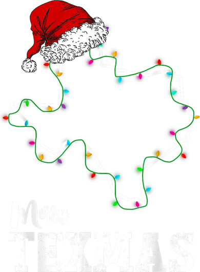 Merry Texmas Texas State Christmas Light Outline Santa Hat Baby Bodysuit