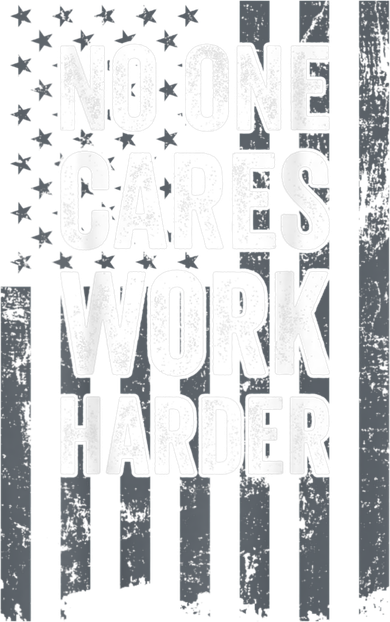 No One Cares Work Harder Motivational Workout Gym ON BACK Baby Bodysuit
