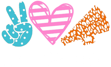 Peace Love Cheer Cheerleader Teen Girls Funny Cheerleading Gift Baby Bodysuit