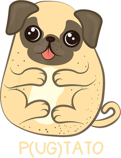 Pugtato Pug Potato Dog Lover TShirt Gift T-Shirt
