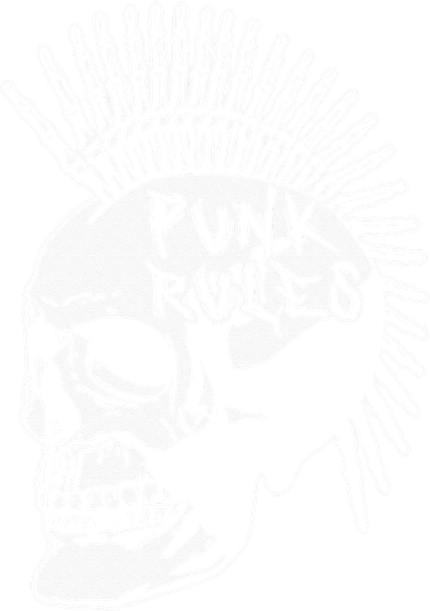 Punk Rock Rules Heavy Metal Skull Punker Rocker Mohawk Music Women's V-Neck T-Shirt