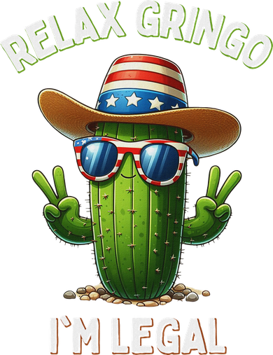 Relax Gringo Im Legal Latino Mexican Immigrant Women's V-Neck T-Shirt