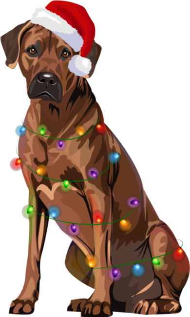 Rhodesian Ridgeback Christmas Lights Xmas Dog Lover Baby Bodysuit