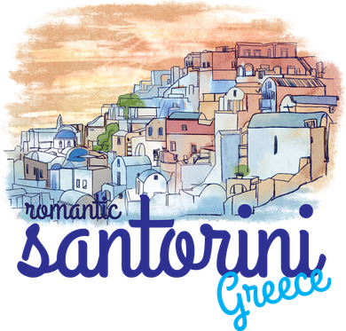 Romantic Santorini Greece Doggie Tank