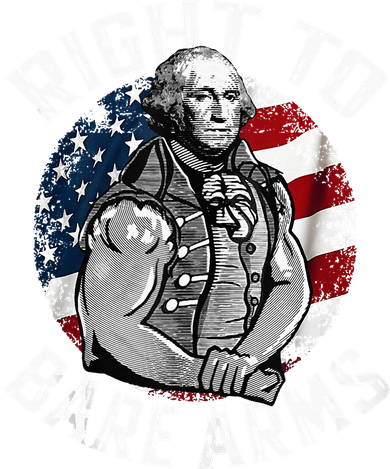 Right To Bare Arms 4th Of July Gym George Washington Women's V-Neck T-Shirt