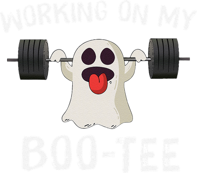 Retro Working On My Booty Cute Funny Boujee Ghost Halloween Baby Bodysuit