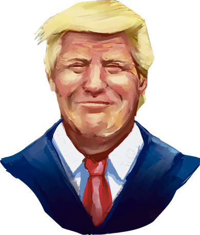 Smiling Donald Trump Portrait Doggie Tank