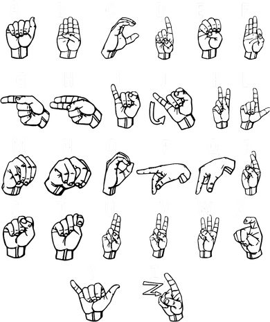 Sign Language Alphabet For ASL Interpreter Deaf Teacher Stud Tote Bag