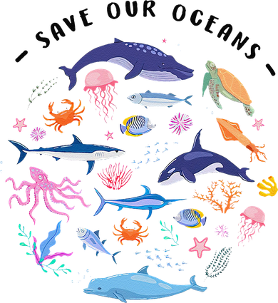 Save Our Oceans Seas Sea Creatures Sea Animals Protect T-Shirt
