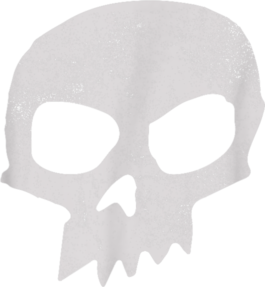 Sid Skull Black Ceramic Ornament: Design artwork — front
