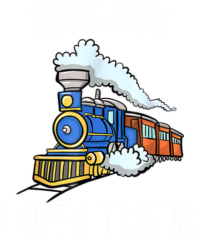 This Boy Loves Trains Gift Train Wagon Lover Gifts Women's V-Neck T-Shirt