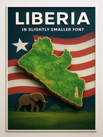 Liberia Slightly Smaller Font Poster
