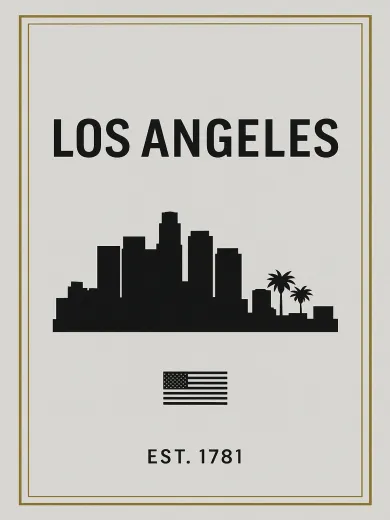 Los Angeles Skyline EST 1781 Poster