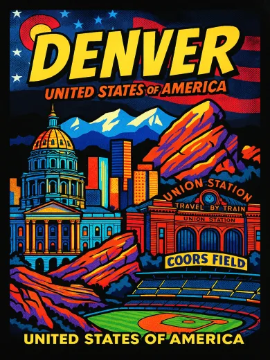 Denver United States of America Poster