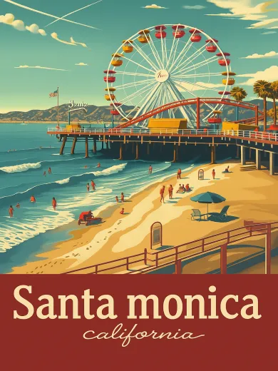 Santa Monica California Poster