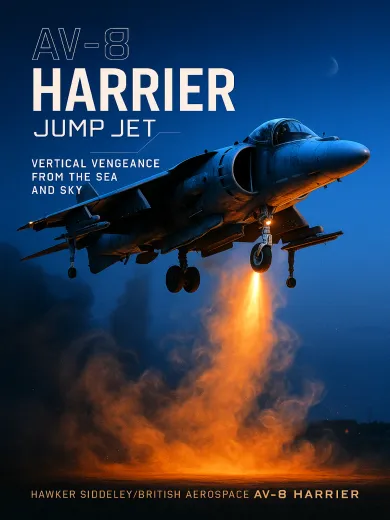 AV-8 Harrier Jump Jet Vertical Vengeance Poster