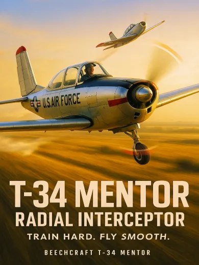T-34 Mentor Radial Interceptor Poster