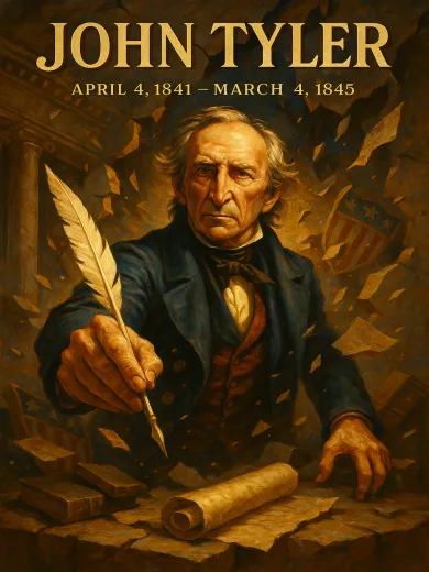 John Tyler April 4 1841 March 4 1845 Poster