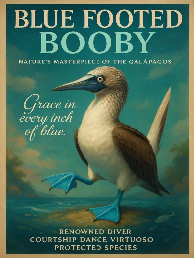 Blue Footed Booby Nature’s Masterpiece Poster