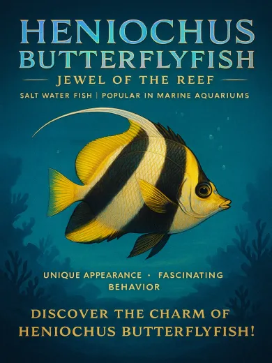 Heniochus Butterflyfish Jewel Reef Poster
