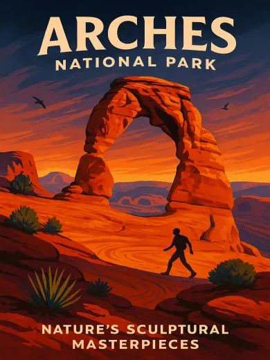 Arches National Park Nature’s Sculptural Masterpieces Poster