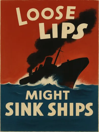 Loose Lips Might Sink Ships Poster