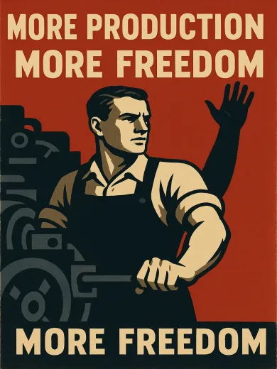 More Production More Freedom Poster