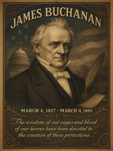James Buchanan Presidential Portrait Poster