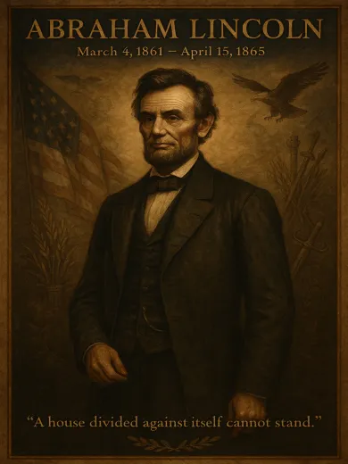 Abraham Lincoln House Divided Quote Poster